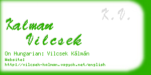 kalman vilcsek business card